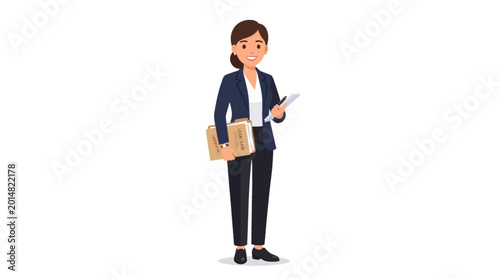 isolated vector of a woman lawyer