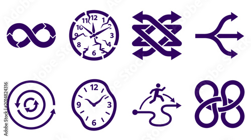 Time and infinity symbols combined.