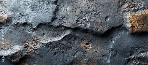Close-up of weathered surface showing textured layers, cracks, imperfections, and varying color tones