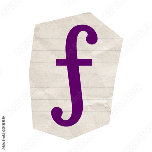 Torn newspaper letters alphabet