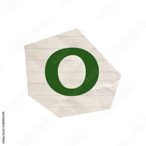 Torn newspaper letters alphabet