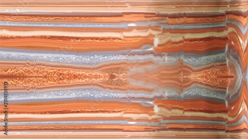 Foto Colorful abstract sedimentary layers with blue and terracotta tones