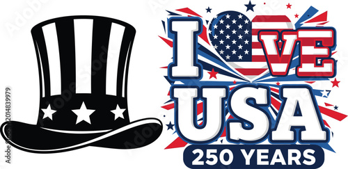 Cuadro en lienzo USA Independence Day Design Bundle