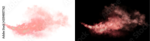 Fotografie PNG image of Soft pink smoke swirling cloud effect on transparent background