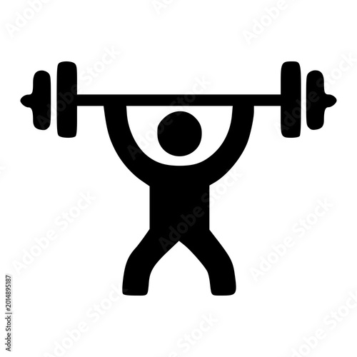 Foto A person lifting a heavy barbell over their head, depicting physical strength training, bodybuilding, and the importance of active exercise for maintaining muscle health