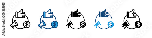 Foto Usp icon set multiple style collection