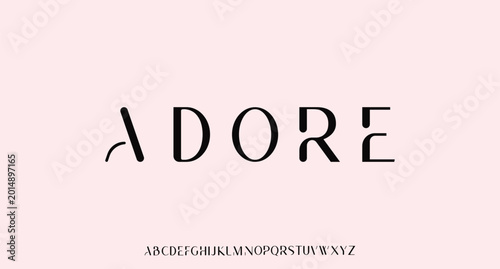 Billede på lærred Adore elegant fashion alphabet art vector luxury font design.