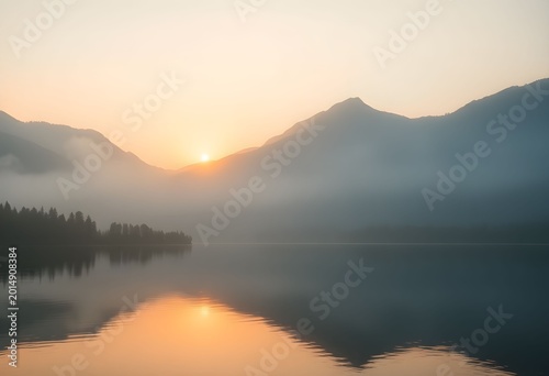 sunrise in the mountains