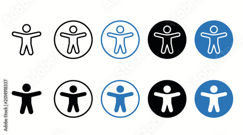 Fotografie Accessibility symbol icons: universal access and inclusion with human rights