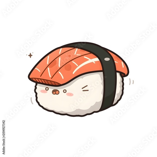 Small Cute Sushi Character Wearing a Headband