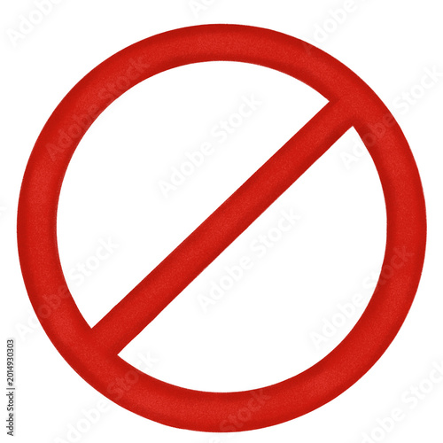 illustration of forbidden sign not allowed