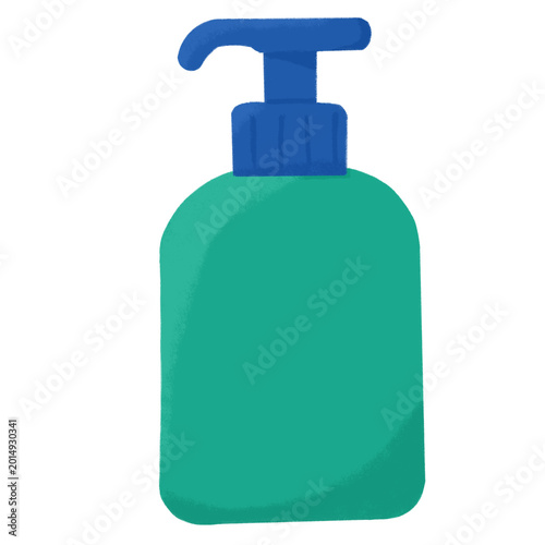 illustration of pump bottle for lotion, soap, shampoo, and sanitizer 