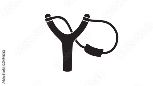 Canvastavla Tube amp plug icon with black curved cable style on white background