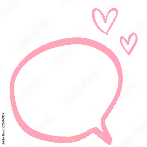 pink speech bubbles
