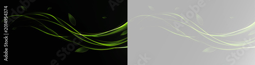 Foto Delicate Abstract Floral Motion with Smooth Glowing Curves and Elegant Decorativ