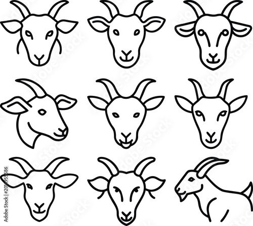 Slika na platnu goat silhouettes