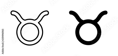 Quadro su tela Taurus Zodiac Symbol, Astrology Sign Icon, Celestial Constellation Graphic