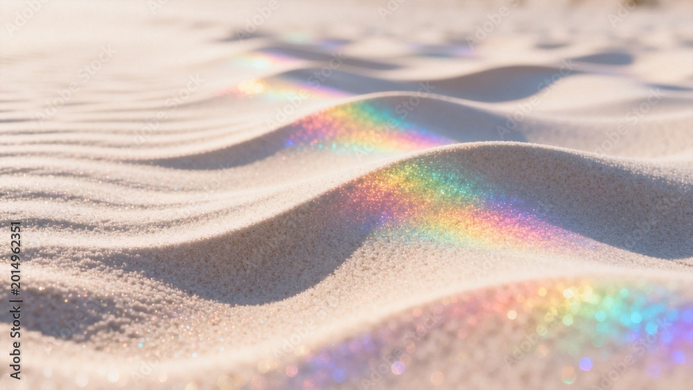 Fototapeta premium Sand dunes with iridescent light