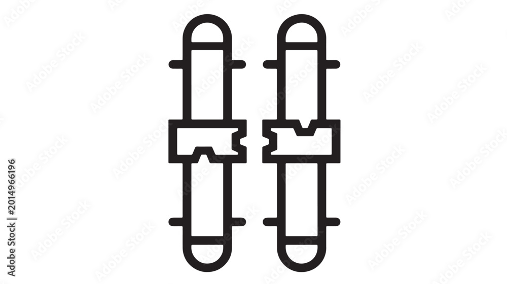 Fototapeta premium Lock icons with bold outline style for security access control and safe protection interface design featuring locked, authentication, privacy with