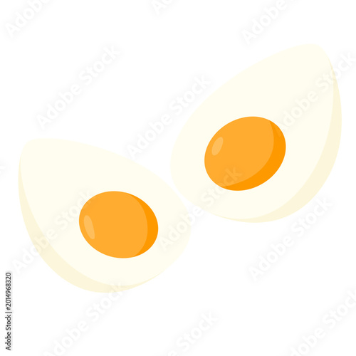 Tableau sur toile Two halves of a hard-boiled egg