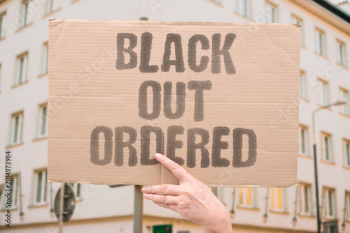 Bild auf Leinwand "Black Out Ordered" Military and police operations are concealed by ordered network blackouts