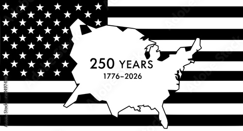 Fotografie Usa 250th anniversary commemorative graphic