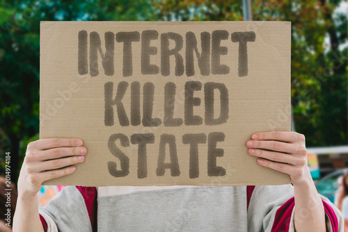 Φωτογραφία "Internet Killed State" Governments order internet shutdowns to suppress public information flow