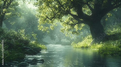 morning in the forest