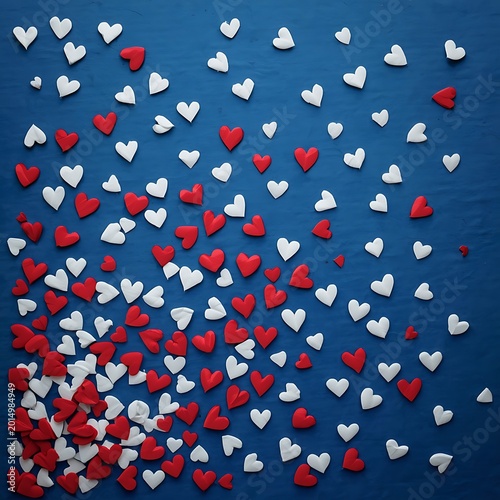 
The background images and wallpapers are created in blue, filled with red and white colors.