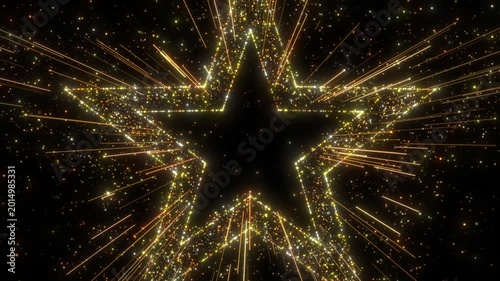luxury gold award ceremony background star particles loop