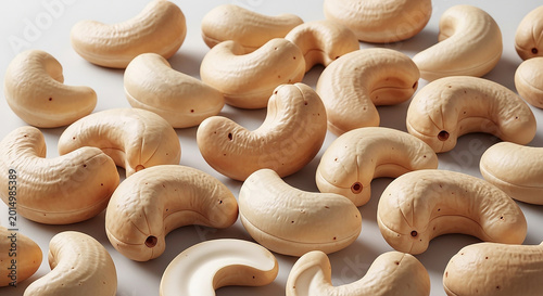kaju and nuts on a white background