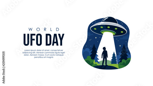 Foto vector world ufo day poster template