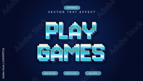 Play Games - 80s Retro Text Effect