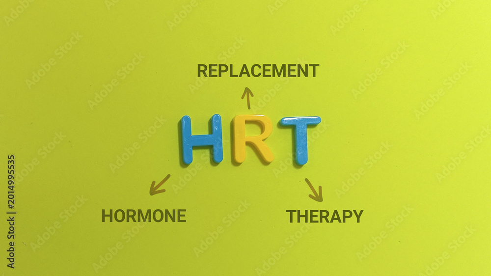 Fototapeta premium HRT - Hormone Replacement Therapy Understanding the Meaning and Benefits of a Crucial Medical Treatment