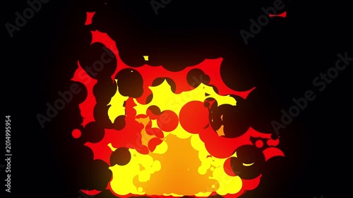 Fire element 2d vfx animation on alpha channel
