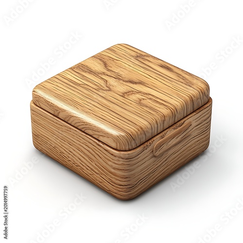 Wooden Box: A beautifully crafted wooden box with intricate grain, showcasing a warm, natural aesthetic. It is perfect for storing treasures or adding a touch of rustic charm.