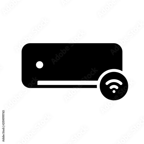 Smart Air Conditioner Solid Icon