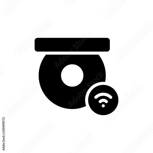Smart Security Camera Solid Icon