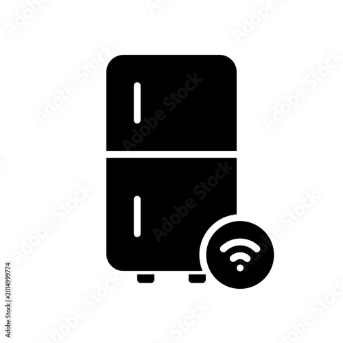 Smart Refrigerator Solid Icon