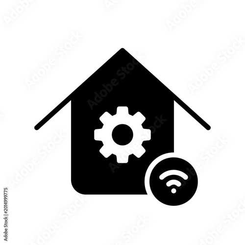 Smart Home System Solid Icon