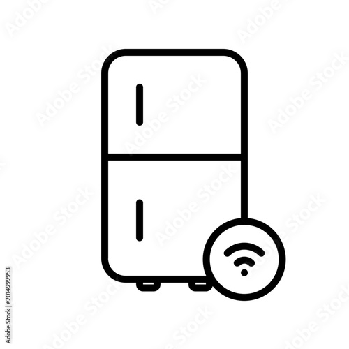 Smart Refrigerator Line Icon