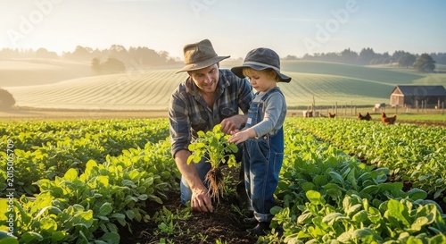 Celebrating father s day a loving father and son gardening together outdoors