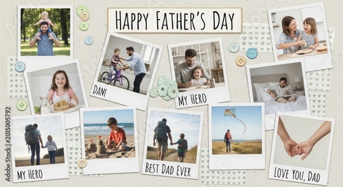 Heartfelt father s day photo collage celebrating dad with cherished family memories
