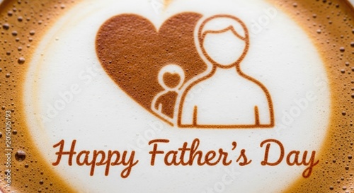 Happy father s day coffee art celebrating dad and child a heartfelt tribute