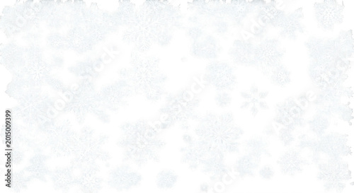 A collection of various white snowflake silhouettes scattered across a solid black background, creating a high-contrast winter pattern