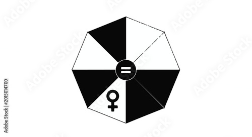 Free Download Umbrella symbol incorporating the female gender sign and an equality mark represents the ongoing fight for social justice, gender balance, and the empowerment of women in our modern society. - GFXLoad