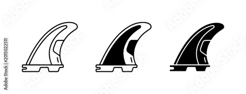 Canvastavla Surfboard Fins Set, Water Sports Equipment, Ocean Surfing Gear, Nautical Accesso
