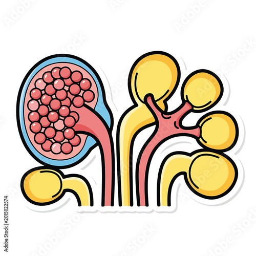 Quadro su tela Anatomy of a human ovary organ.