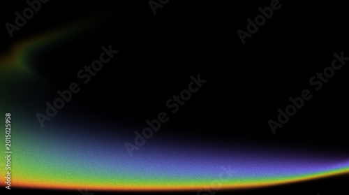 Colorful grainy pride rainbow thin border on black background with soft noise gradients