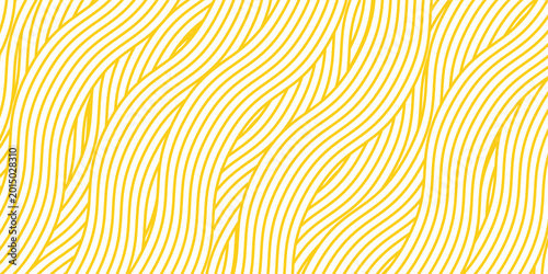 Texture of yellow instant noodles  pasta and spaghetti with geometric wavy lines.